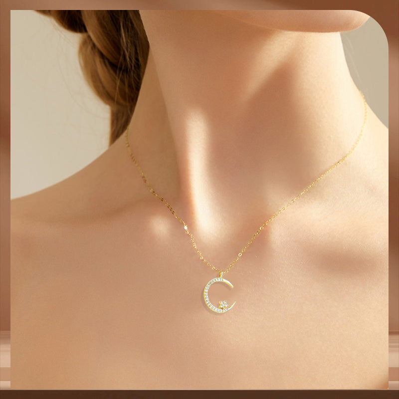 ??Bright Night: Moon Star Necklace