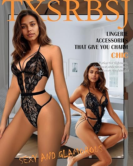 đ„HOT SALE 42% OFFđ„Sexy Women One-Piece Lingerie Teddy Hollow Out Floral Lace Bodysuit Deep V Cut Out Babydoll