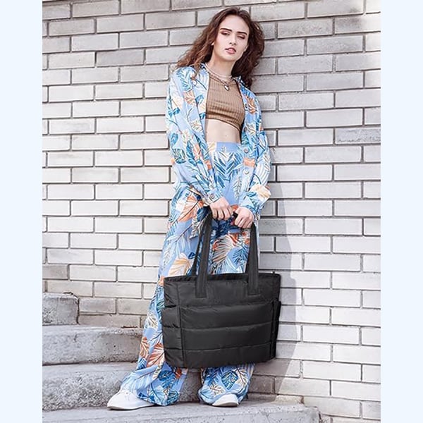??Lightweight Puffy Tote Bag