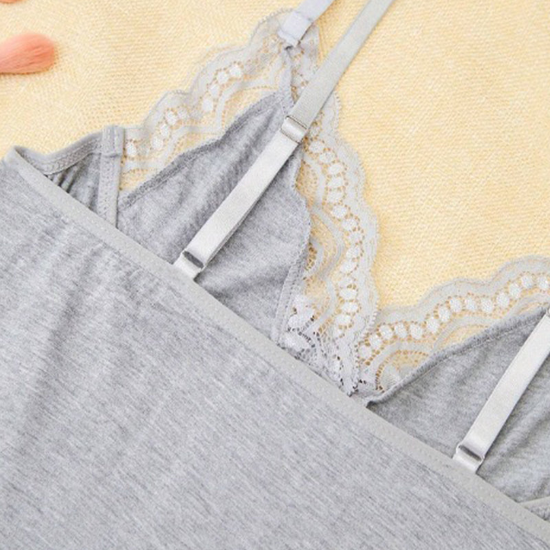 ??HOT SALE 49% OFF??Women's Sexy Lace Trim Slit Bowknot Decor Sleep Dress