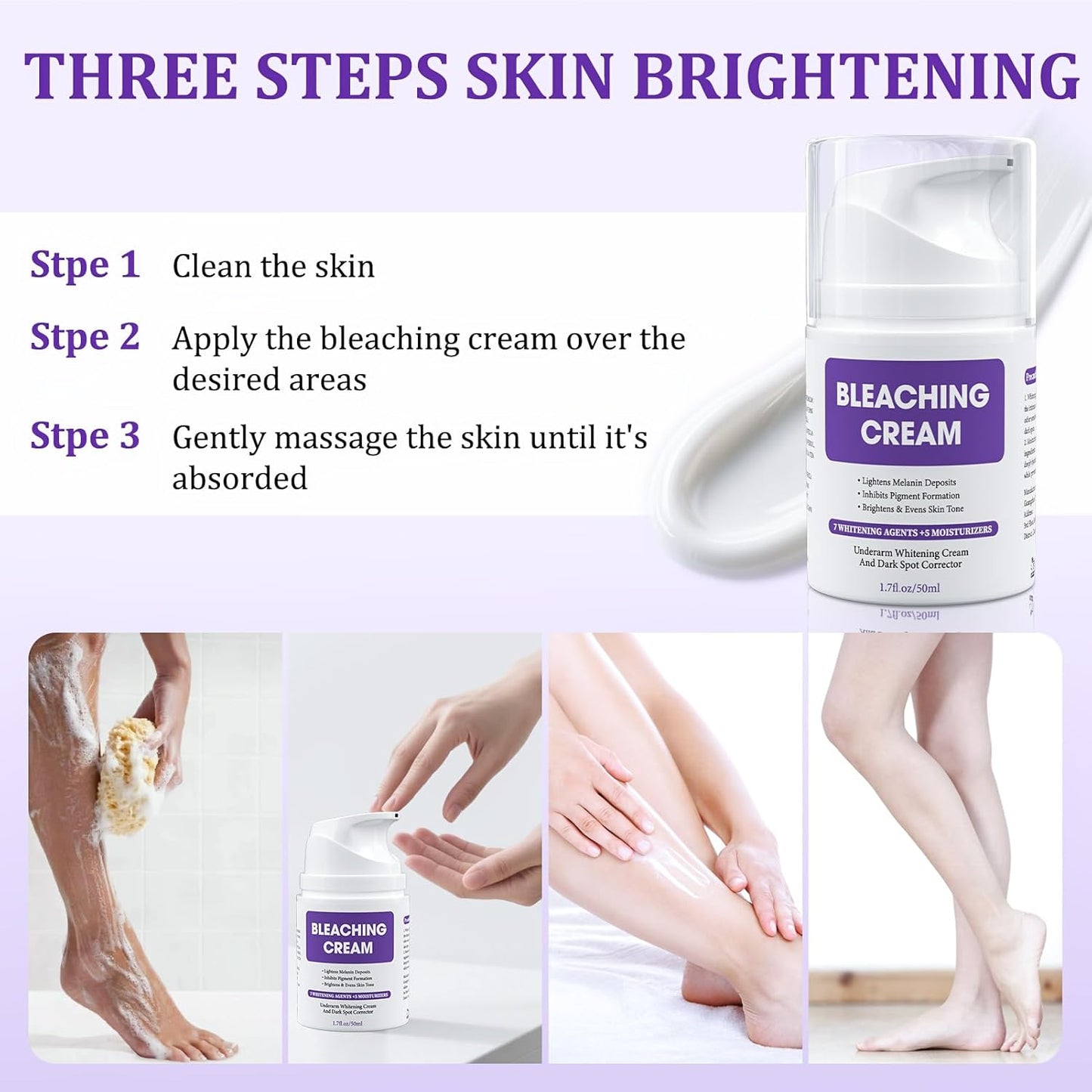 🔥Final 3 Hours: 33% OFF🔥：Dark Spot Remover for Body, Skin Bleaching Cream with Vitamin C for Intimate Areas