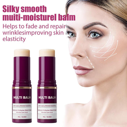 HOT SALE 43% OFF🔥Calcium Multi Balm, Wrinkle Core Stick, Korean Collagen Moisturing Stick, Anti-aging, Hydrating, Almond & Vitamin E for Lip Balm Eye Cream Neck