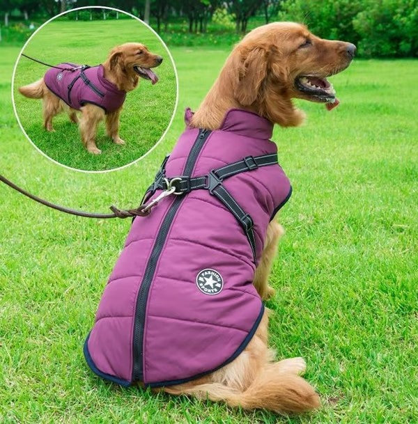 🐕Waterproof Winter Dog Jacket with Built-in Harness