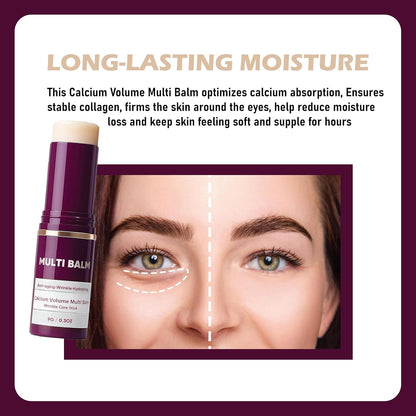HOT SALE 43% OFF🔥Calcium Multi Balm, Wrinkle Core Stick, Korean Collagen Moisturing Stick, Anti-aging, Hydrating, Almond & Vitamin E for Lip Balm Eye Cream Neck