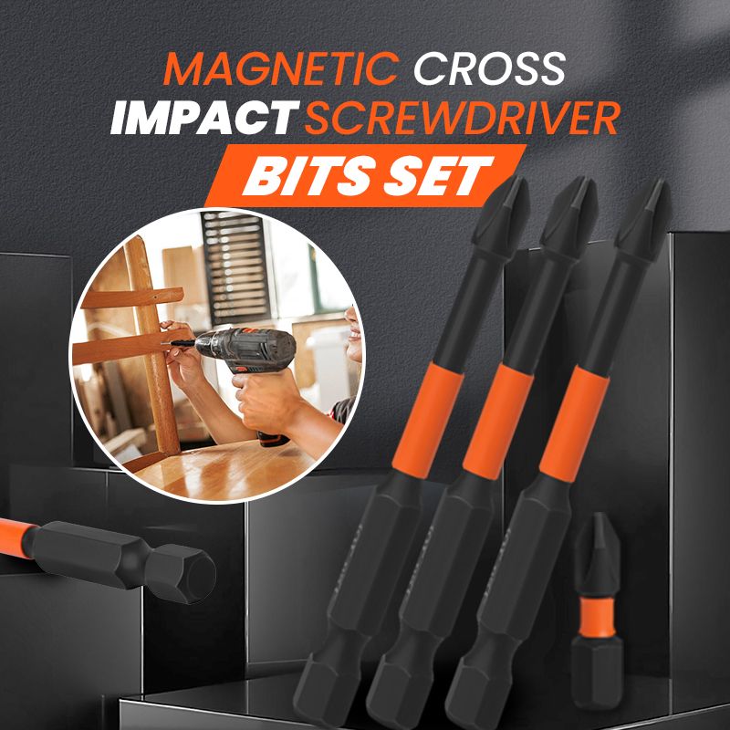 Magnetic Cross Impact Screwdriver Bits Set