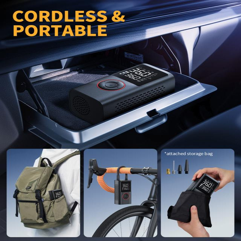 No More Road Emergencies! This portable tire inflator (with a BIG battery!) is your lifesaver—wireless digital display shows pressure instantly, works for cars AND inflatables. Grab yours NOW, don’t get stuck! 🚗🔋💨