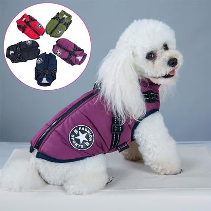 🐕Waterproof Winter Dog Jacket with Built-in Harness
