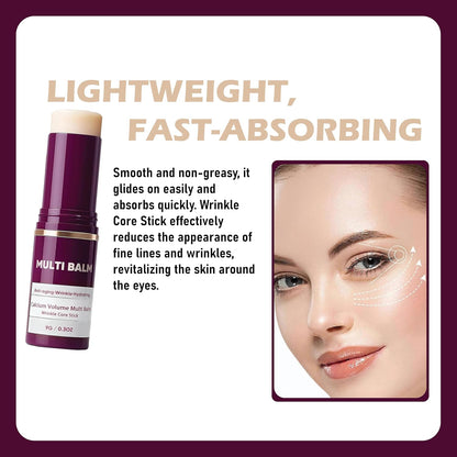 HOT SALE 43% OFF🔥Calcium Multi Balm, Wrinkle Core Stick, Korean Collagen Moisturing Stick, Anti-aging, Hydrating, Almond & Vitamin E for Lip Balm Eye Cream Neck