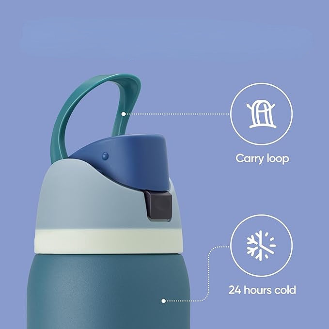 Final 3 Hours: 50% OFF🔥Insulated Stainless Steel Water Bottle with Straw, BPA-Free Sports Water Bottle, Great for Travel，32 Oz