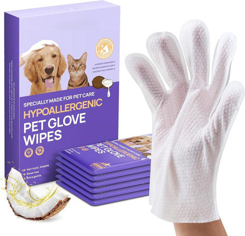 📣⚡⚡Super 50% discount🌈PET Cleaning Deodorizing Glove Wipes for Dogs🐶 Cats🐱
