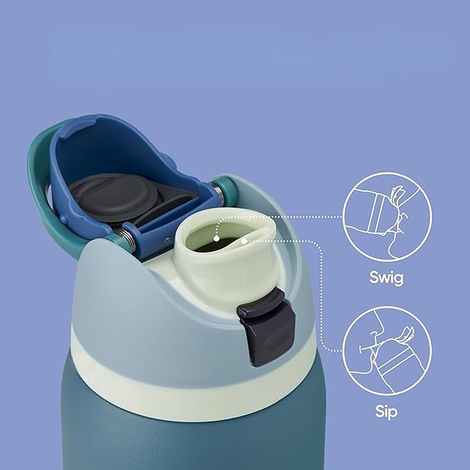 Final 3 Hours: 50% OFF🔥Insulated Stainless Steel Water Bottle with Straw, BPA-Free Sports Water Bottle, Great for Travel，32 Oz