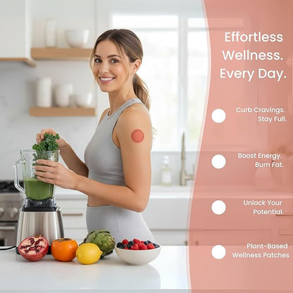 HOT SALE 50% OFF🔥Vegan GLP - 1 Patches: 1 - 3 Months of Plant - Based Wellness - Easy to Use & Remove, Fuel Your Active Life