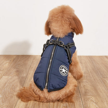 🐕Waterproof Winter Dog Jacket with Built-in Harness
