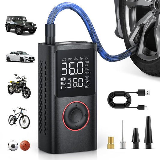 No More Road Emergencies! This portable tire inflator (with a BIG battery!) is your lifesaver—wireless digital display shows pressure instantly, works for cars AND inflatables. Grab yours NOW, don’t get stuck! 🚗🔋💨