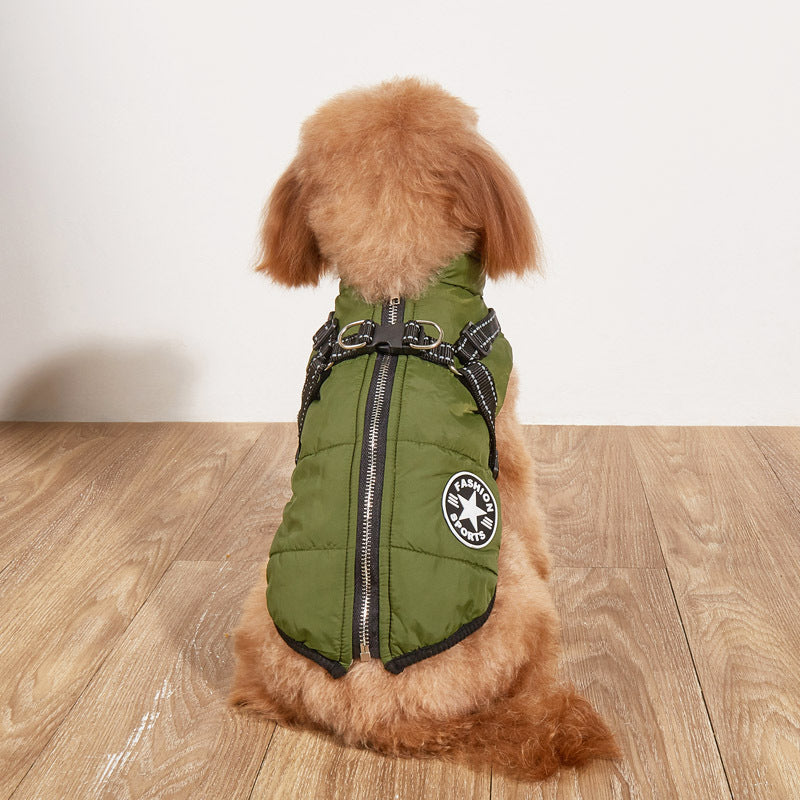 🐕Waterproof Winter Dog Jacket with Built-in Harness