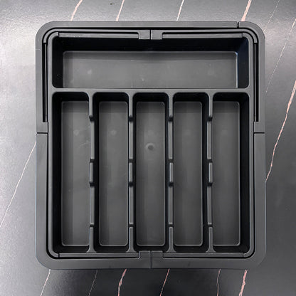 No More Wasted Drawer Space! Expandable silverware storage—stretches to fit big or small drawers. Keeps your silver utensils clean, organized, and ready to use. A must-have for tidy kitchens! 💥🍽️