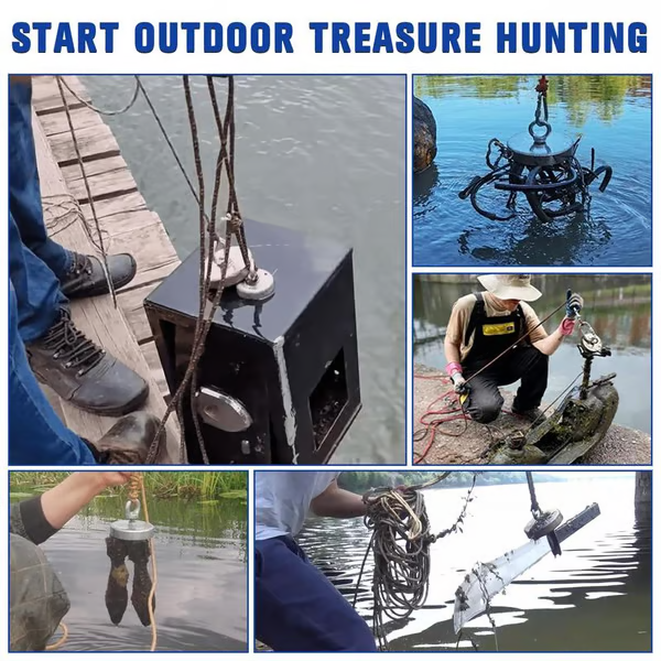 🧲Fishing Magnet: 260LBS Super Strong Neodymium Magnet for Epic Treasure Hunting 🧐