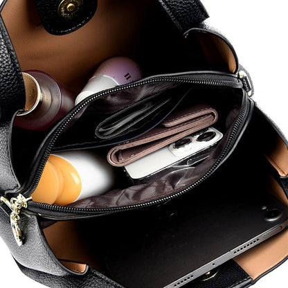 Best Gift for Her - Fashionable Classic Multi-Functional Soft Embossed Leather Bag