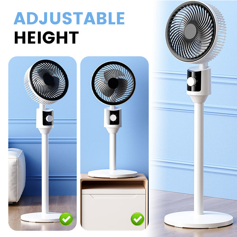 USB Powered Height Adjustable Standing Oscillating Electric Fan